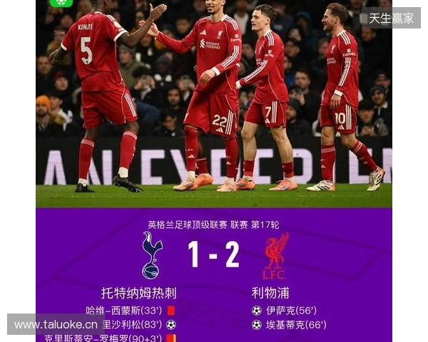 剑南春｜利物浦2-1九人热刺，西蒙斯直红，伊萨克破门后伤退